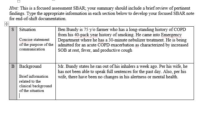 (Solution) NR305 Week 4 Assignment: Ben Bundy iHuman Virtual Patient ...